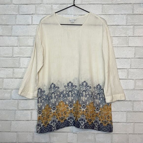 J. Jill Boho Cotton Lightweight Blouse M - Picture 1 of 5